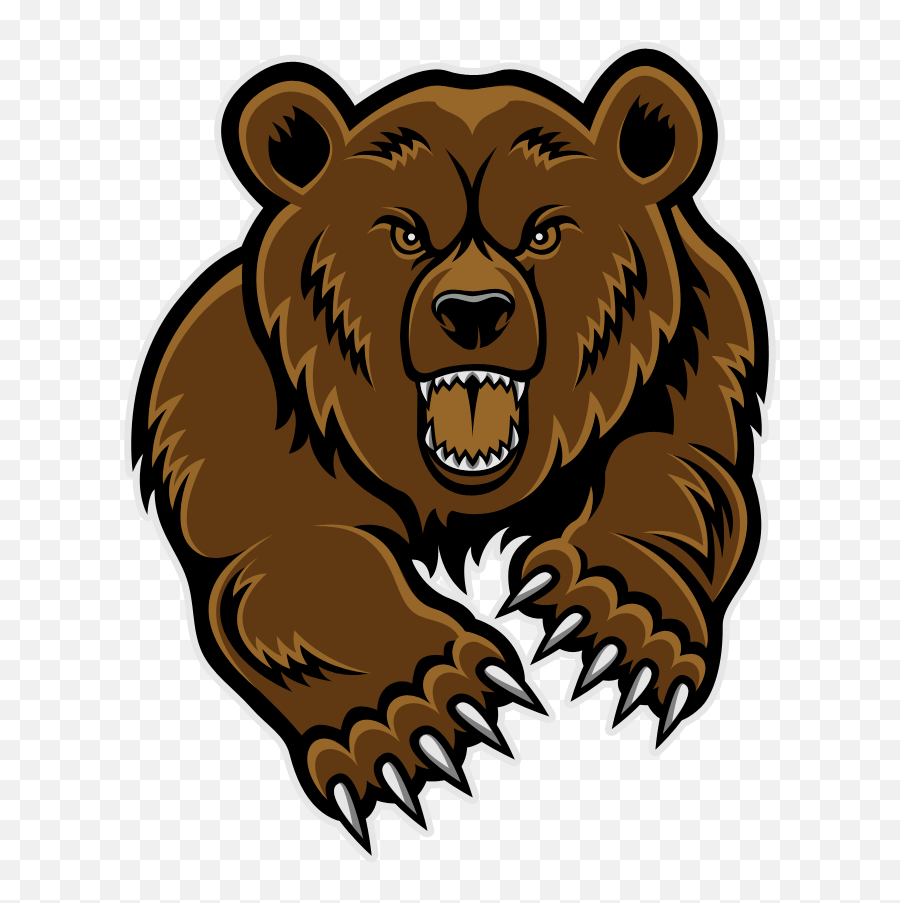 Free Scared Bear Cliparts Download - Grizzly Bear Clipart Emoji,Angry Bear Emoji