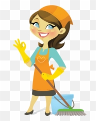 Cleaning Lady Clipart - Cleaner Clipart Png Emoji,House Cleaning Emoji