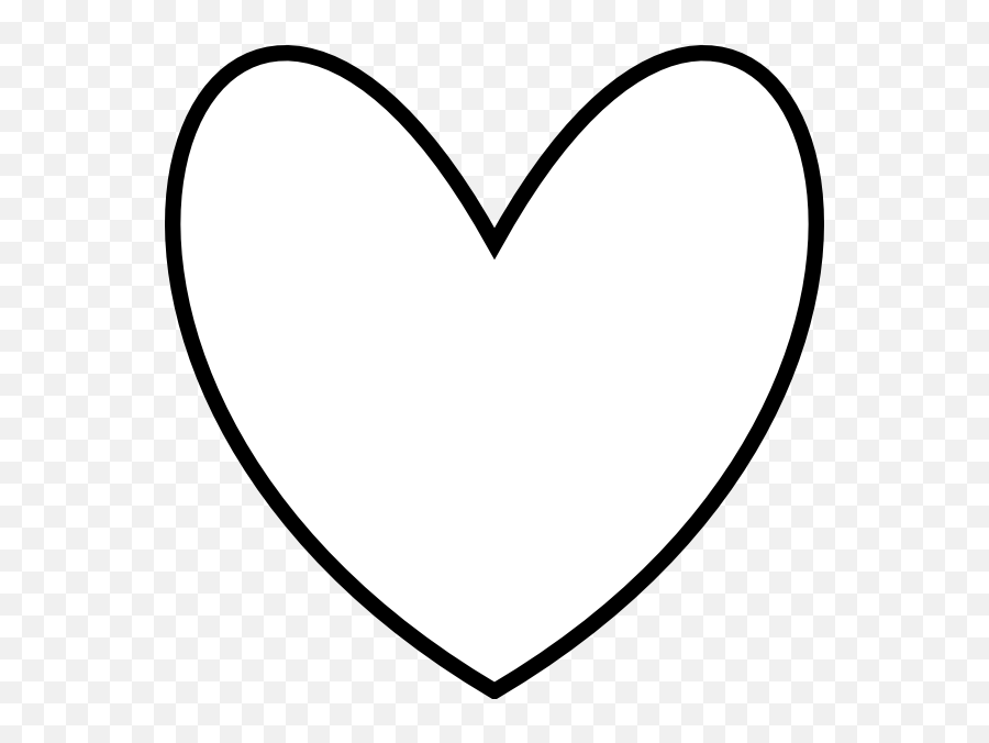 Bold Heart Outline 3 Clip Art At - Free Photos White Heart Graphics Png Emoji,Black Outline Heart Emoji