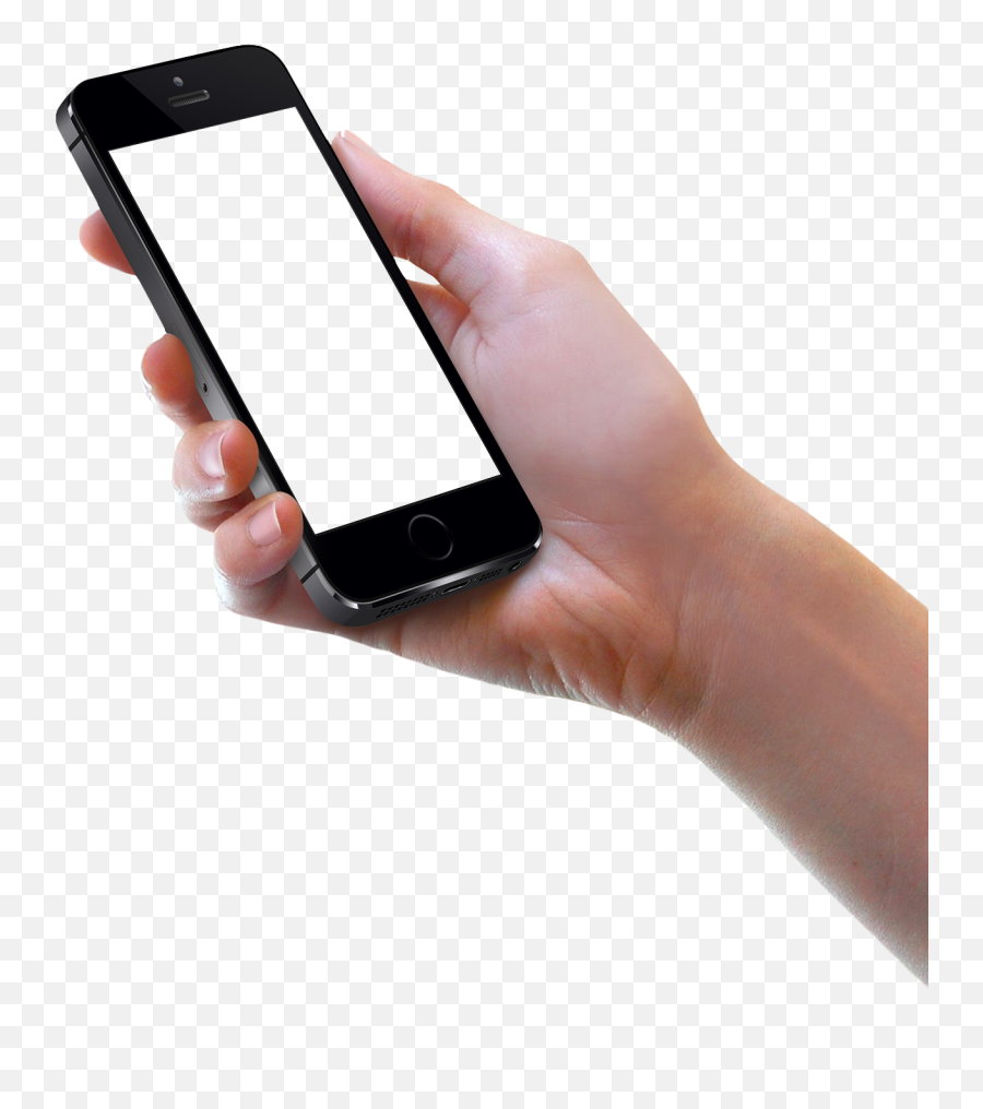 Hand Holding Black Iphone Mobile Png Image - Png Hand Holding A Iphone Emoji,Finger Emoji Iphone