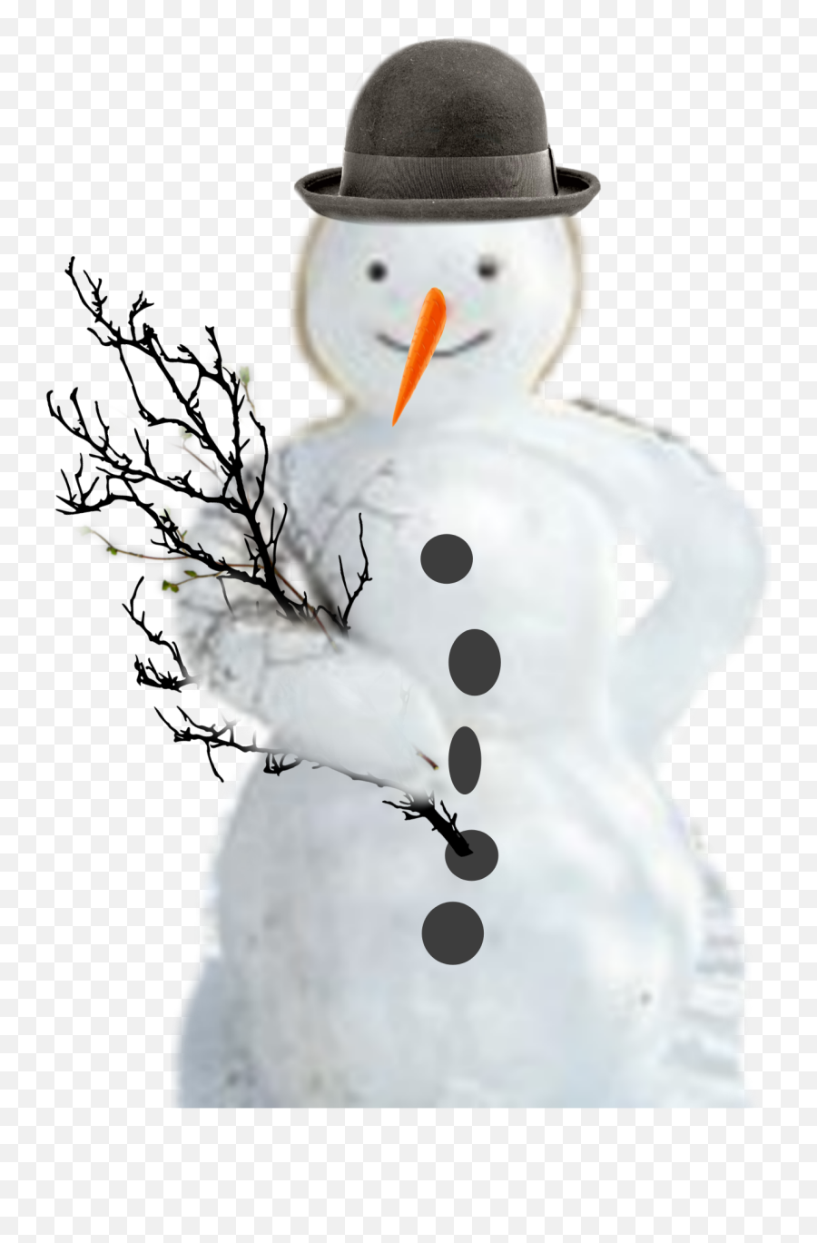 Snowman Winter Snow Sticker By Inspirationblogi - Twig Emoji,Snowman Emoji Transparent