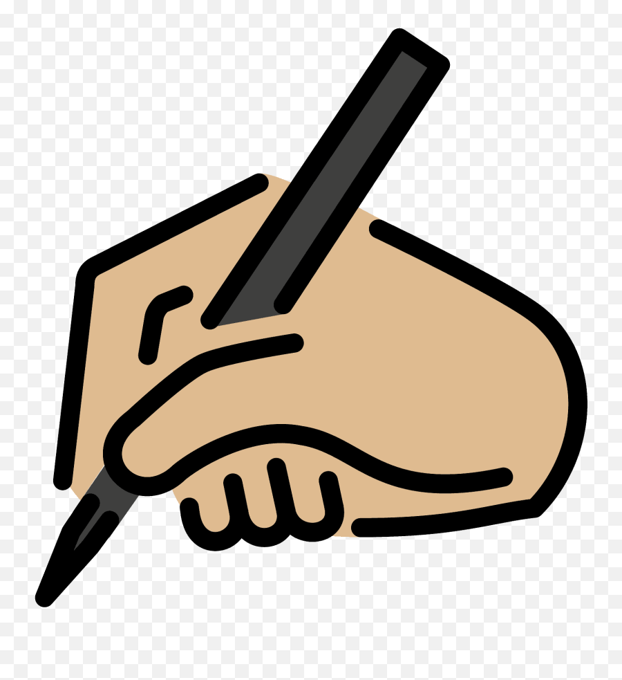 Writing Hand Emoji Clipart - Logo Of A Writting Hand Png Symbol Of Hand Writing,Clapping Hands Emoji