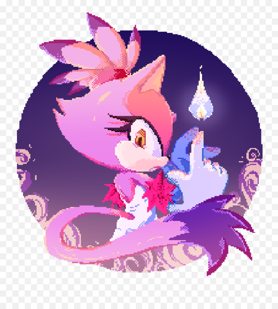 Pixel Blaze By Stellarspin Sonic The Hedgehog Know Your Meme - Mythical Creature Emoji,Tumblr Sonic The Hedgehog Extreme Emotion