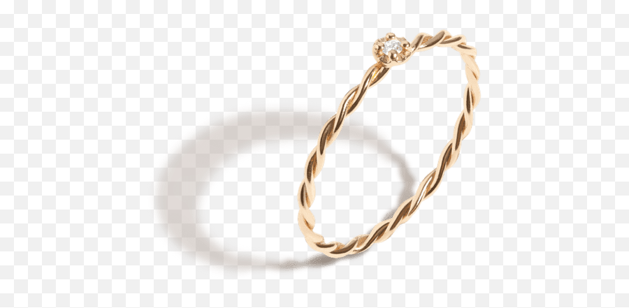 Aurate Mini Stackable Twist Diamond Ring 55 Gorgeous - Tiny Gold Twisted Ring Emoji,Mini Ring Emoji Png