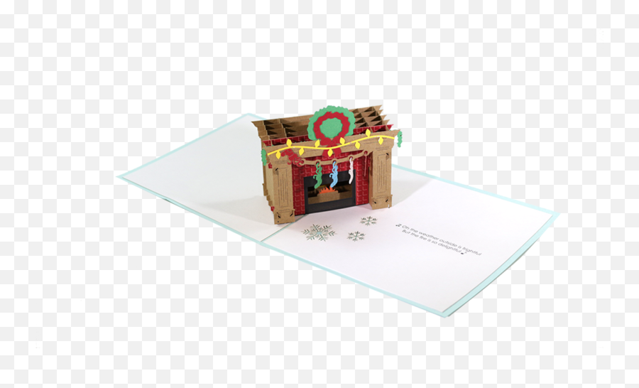 Christmas Fireplace Png - Christmas Fireplace Pop Up Card Building Sets Emoji,Fireplace Emoji