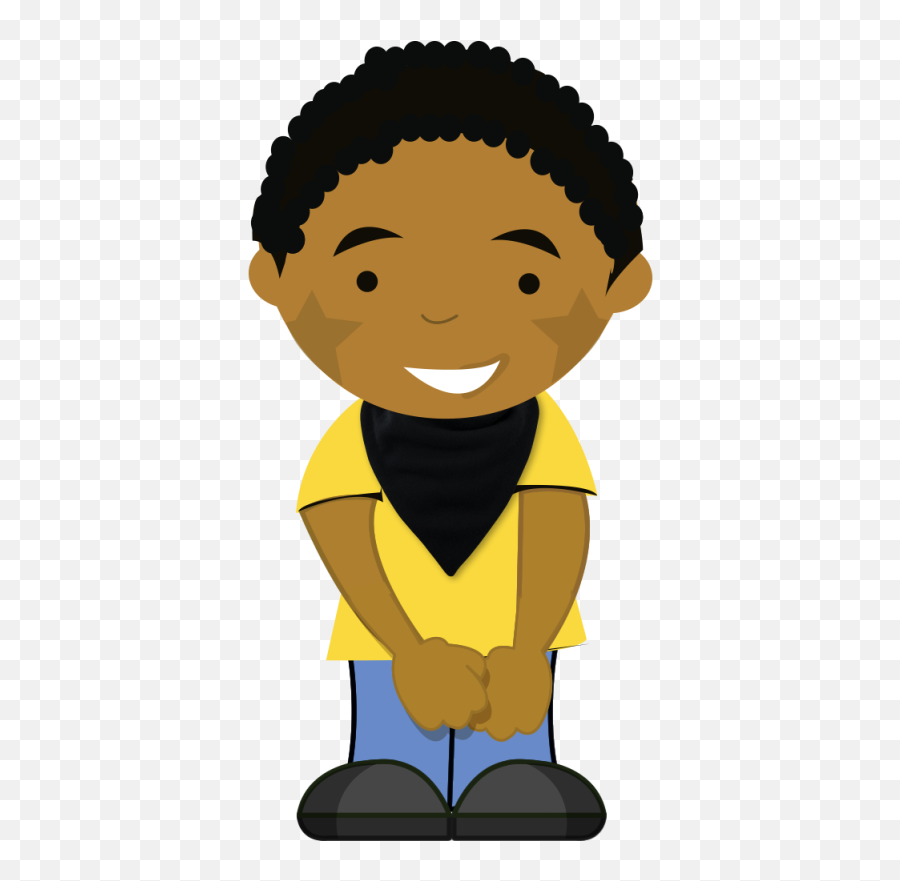 Black Boy Cartoon Transparent Clipart - Sonreir Dibujo Animado Emoji,Black Cartoon Boy Standing Many Emotions