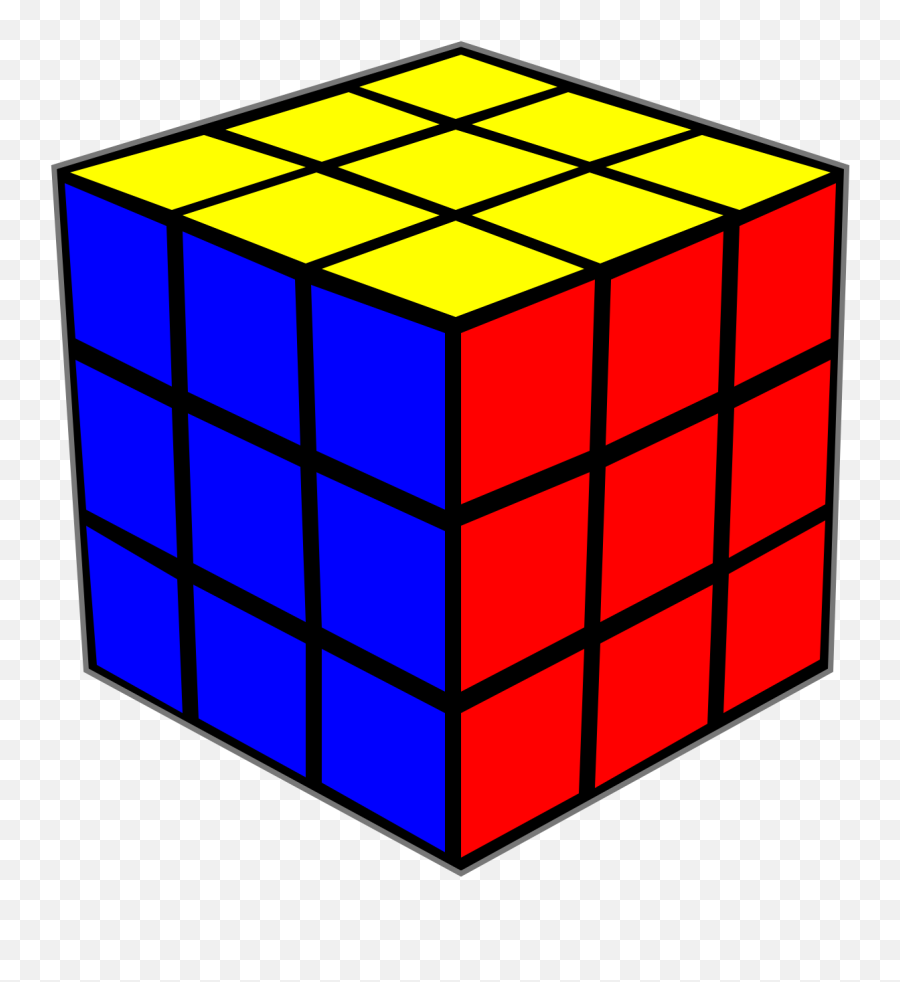 Free Emoji Clipart Black And White Free - Rubix Cube Clip Art,Rubik's Cube Emoji