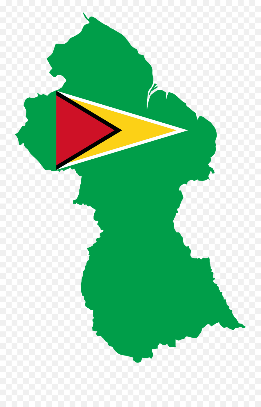 Guyana Map Flag Clipart - Clipart Guyana Map Emoji,Guyana Flag Emoji