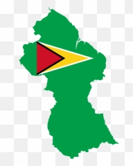 Guyana Map Flag Clipart - Clipart Guyana Map Emoji,Guyana Flag Emoji