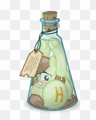 840091 - Bottle Stuck Cartoon Pony Emoji,Bottle Emotions Comic