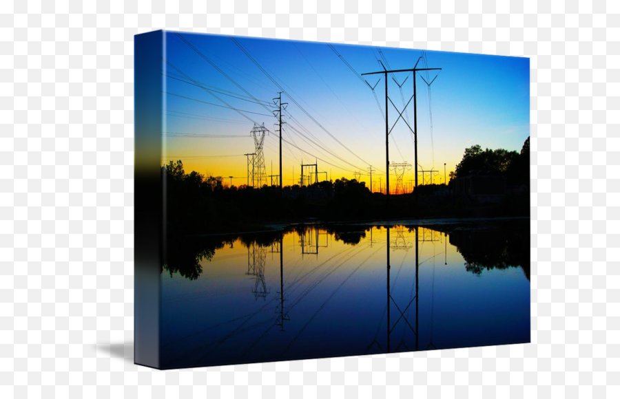 Powerlines Sunset - Electrical Network Emoji,Emotion Sunset Looking