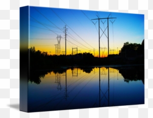 Powerlines Sunset - Electrical Network Emoji,Emotion Sunset Looking