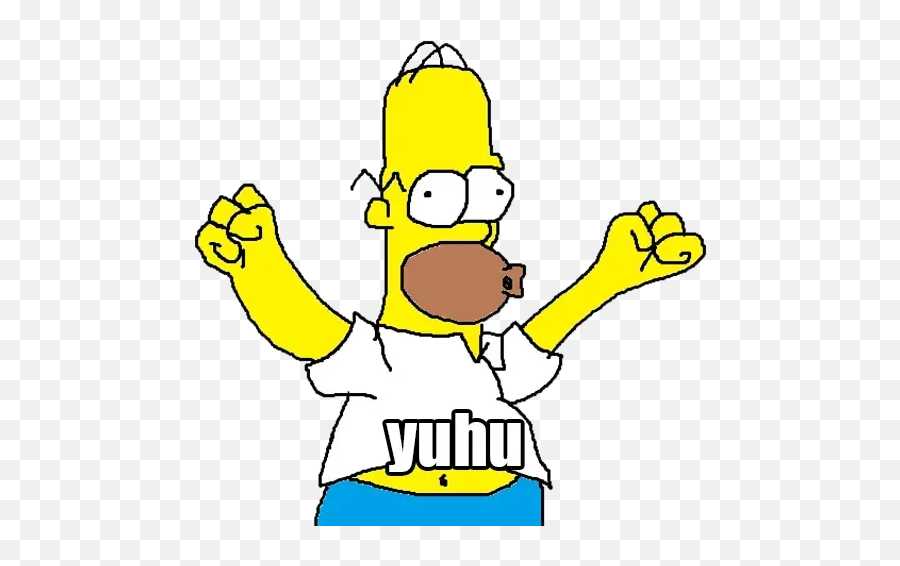 Memes Los Simpsons Sticker Pack - Stickers Cloud Meme Yuhu Emoji,Sarpiente Emojis Whatsapp Png