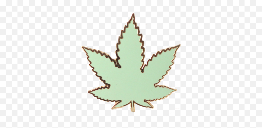 Download Pastel Green Cannabis Leaf Enamel Pin - Emoji Png Hemp,Checkmark Emoji