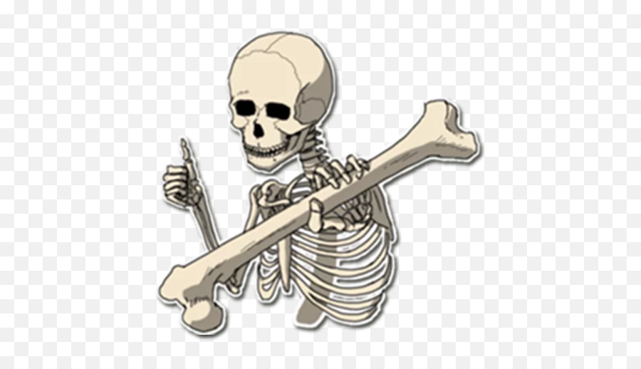 Telegram Sticker From Skeleton Bob By Osmeromar Pack Emoji,Doot Doot Text Emoji