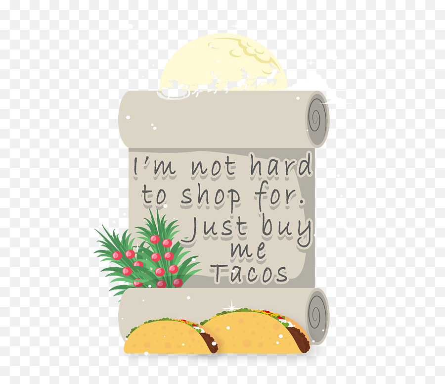Christmas Taco Not Hard To Shop For Just Buy Me Tacos Beach Sheet - Bread Emoji,Taco Emoji Pillow