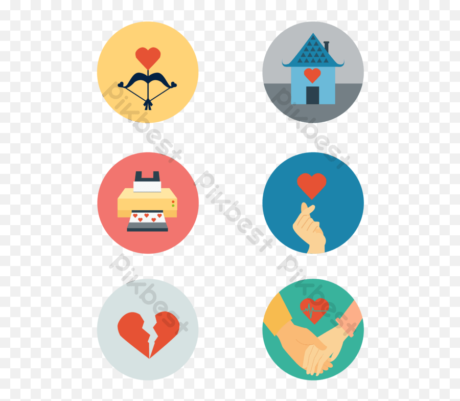 Vector Round Valentine Icon Design Ai Free Download - Pikbest Vertical Emoji,Free Valentine Emoticons