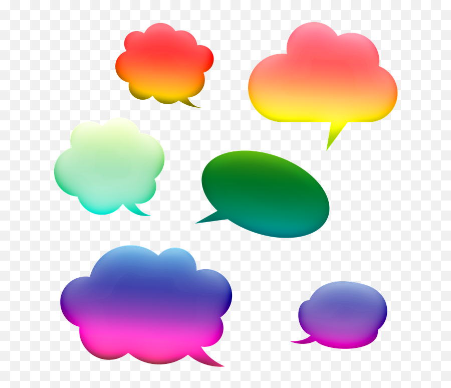 Speech Bubbles Comic Halftone - Free Image On Pixabay Color Gradient Emoji,Chat Bubble Emoji