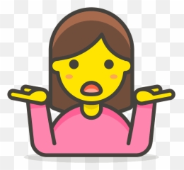 Woman Shrugging Free Icon Of 780 Free - Cartoon Person With Hand Raised Emoji,Shrug Face Emoji