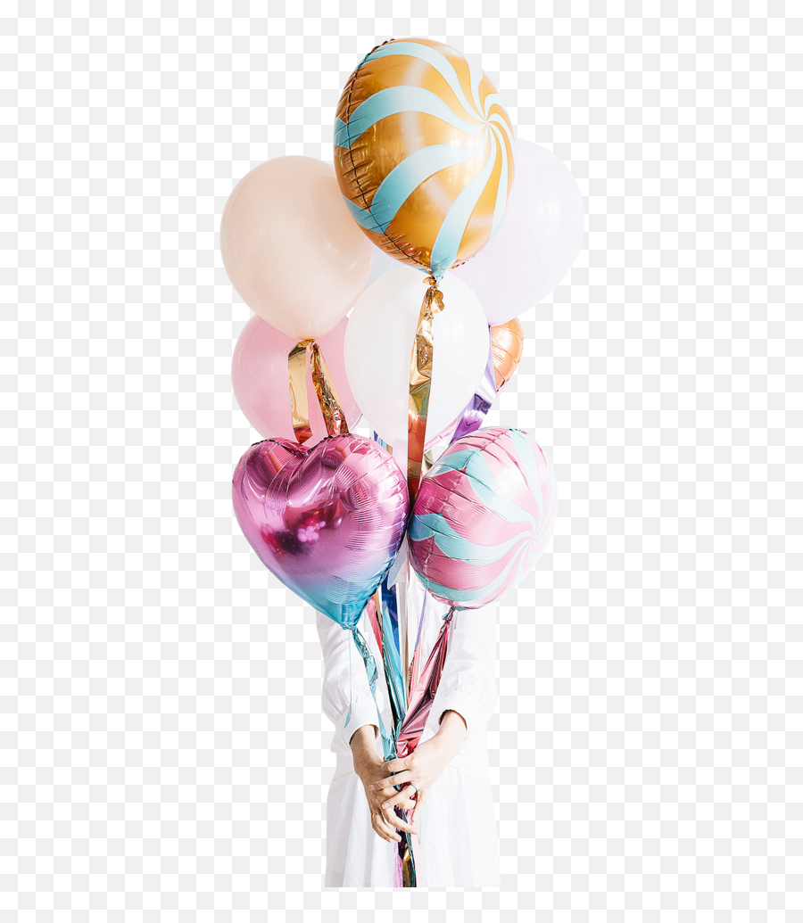 Cotton Candy Balloon Bundle - Balloon Emoji,Diy Emoji Heart Balloons