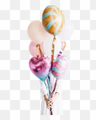 Cotton Candy Balloon Bundle - Balloon Emoji,Diy Emoji Heart Balloons