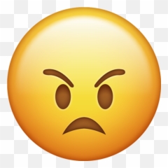 Angryfaceemojiiconios10png 640640 Pixels Stiker Emoji,Cowboy Emoji
