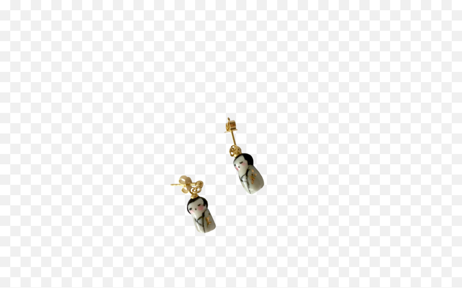 Kokeshi Porcelain Earrings - Solid Emoji,Kokeshi Doll Hometown Emotion Price