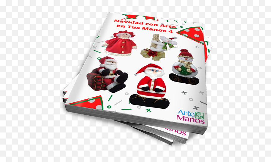 Revista N 7 Moldes Navidad Con Arte En Tus Manos Cuadros - Santa Claus Emoji,Whatsapp Emoticons Navideños
