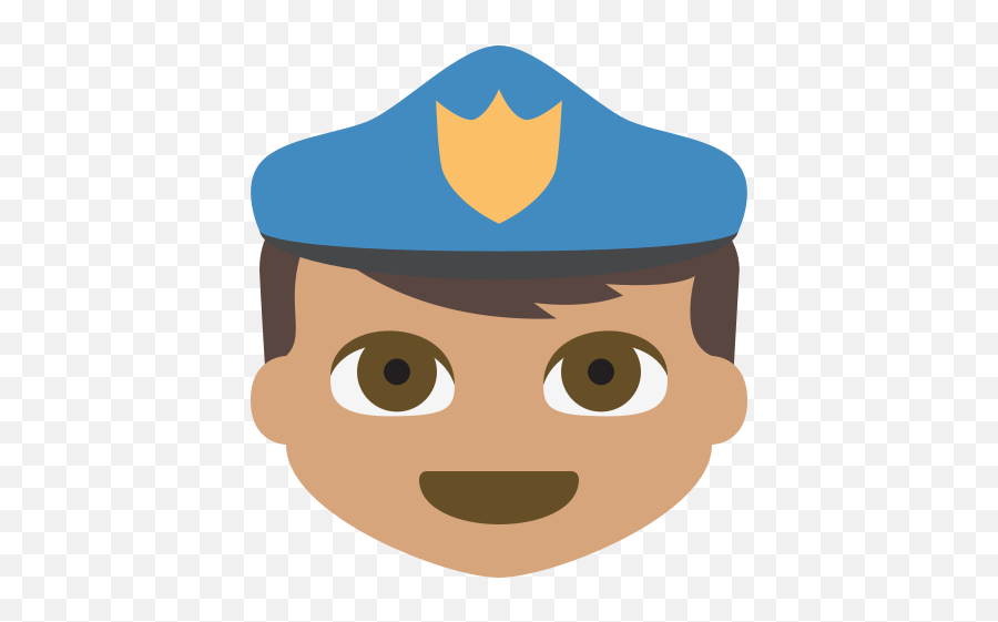 Agente De Policía Tono De Piel Medio Emoji Imagen - Clip Art,Gorras De Emojis