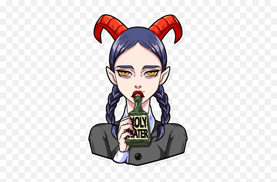 Pin On Tumblr - Miss Devil Stickers Whatsapp Emoji,Alice Madness Returns Emojis