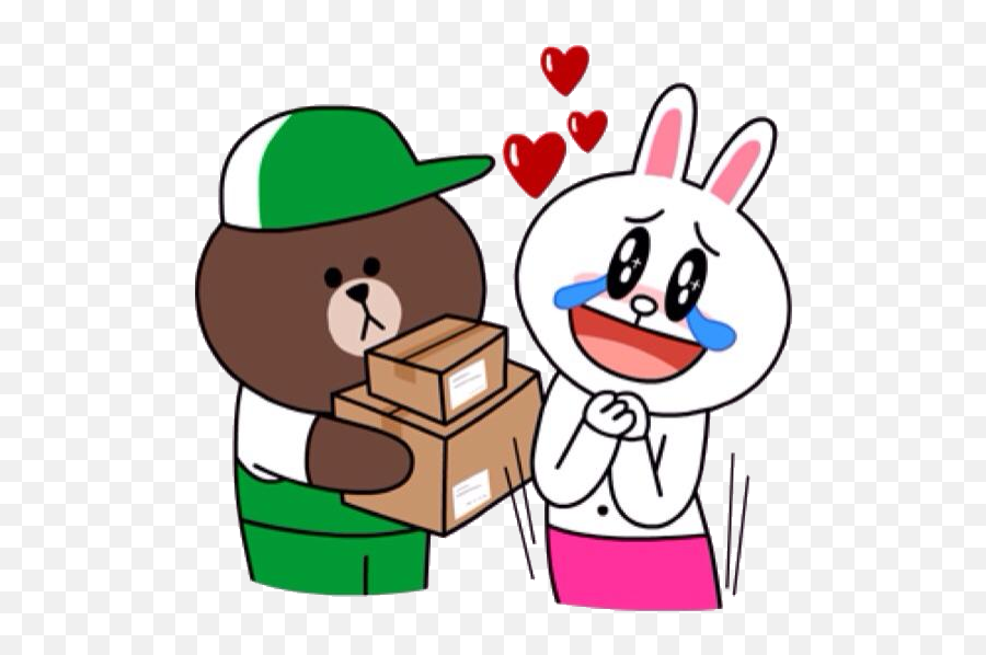 32 Gift U0026 Toy Ideas Line Friends Line Sticker Cony Brown - Brown And Cony Delivery Emoji,Lovely Dovey Japanese Emoticon