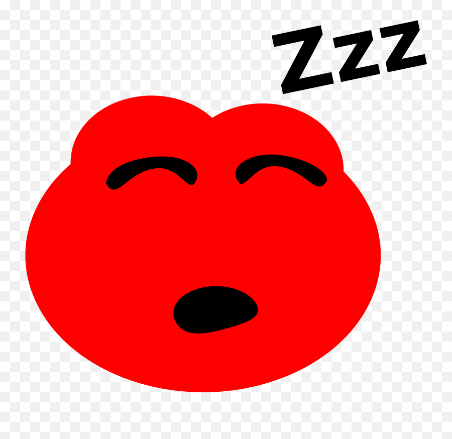 Clipart - Blob Sleeping Circle Png Download Full Size Sleep Clipart Red Emoji,Cat And Zzz Emoji
