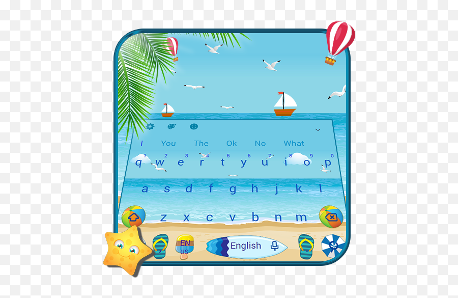 3d Summer Beach Dp Gravity Keyboard Theme U2013 Apps I Google Play - Horizontal Emoji,Frisk Emoji