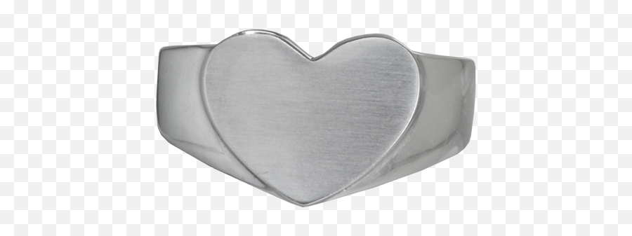 Bold Heart Ring Stainless Steel Ash Jewelry Memorial Gallery - Solid Emoji,Heart Emoticon Ring Silver