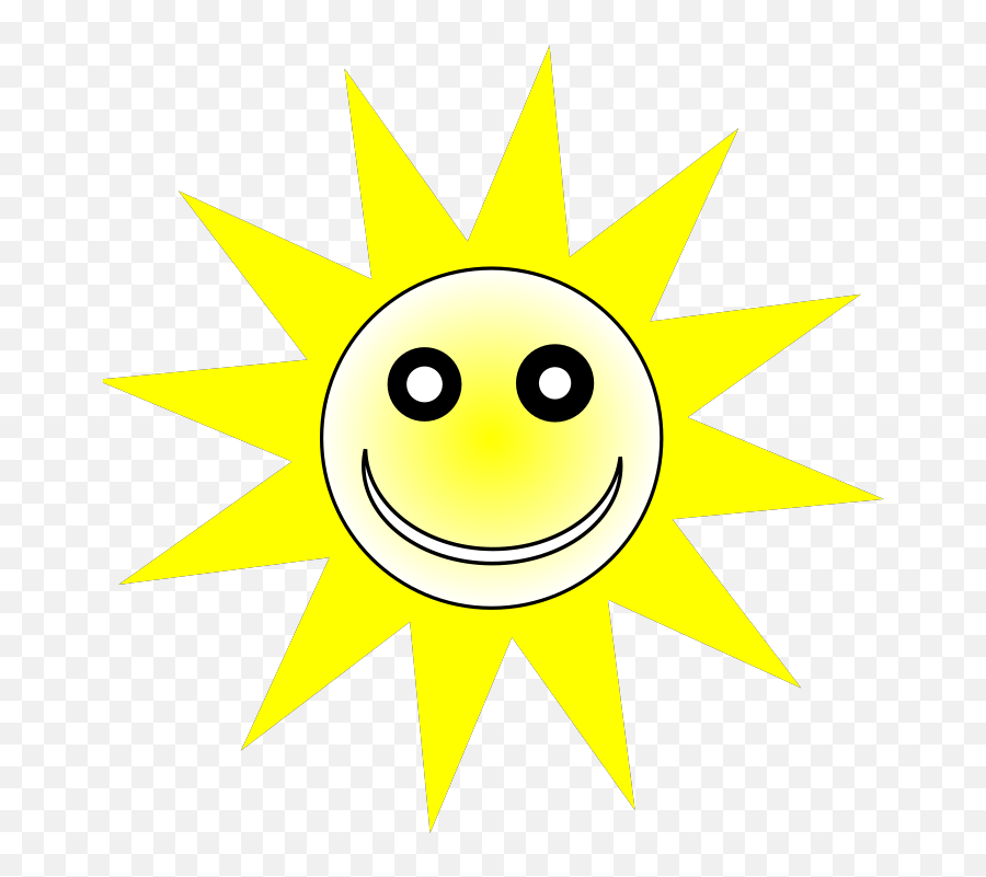 Smiley Happy Yellow Sun Svg Clip Arts Download - Download Emoji,Happy Emoticon Vector