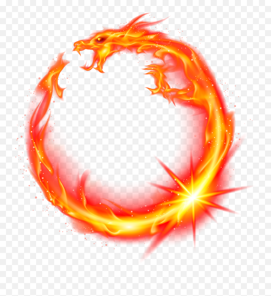 Download Flame Dragon Fire Red - Fire Dragon Circle Png Green Fire Circle Png Emoji,Dragon Emoji