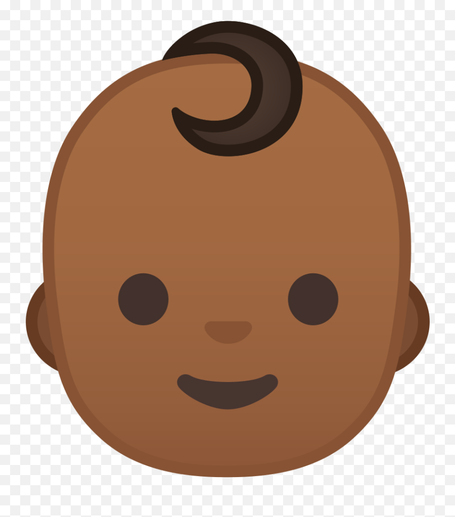 Baby Emoji With Medium - Black Baby Face Clipart,Baby Emoji Png