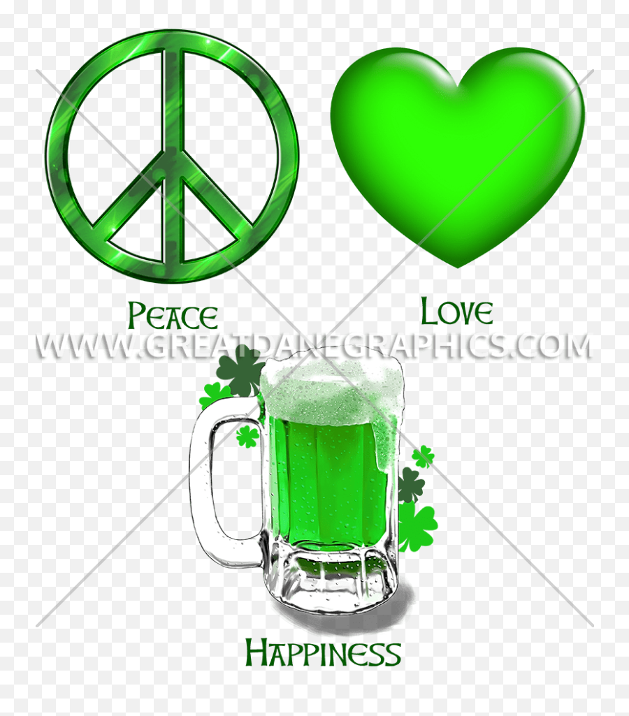 Peace Love Happiness Production Ready Artwork For T - Shirt Emoji,St Pddys Day Facebook Emoticons