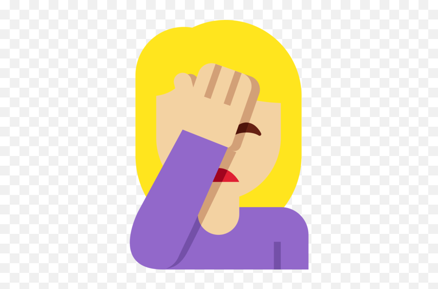 Desperate Person With Hand On Forehead In Emoji,Fleshtone Emoji Finger Down