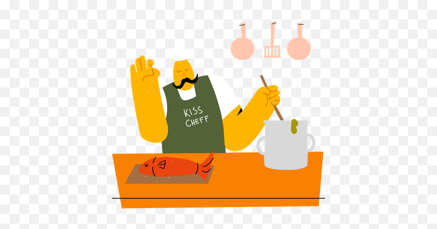 Chef Cooking Icon - Download In Glyph Style Emoji,Chef's Kiss Discord Emoji