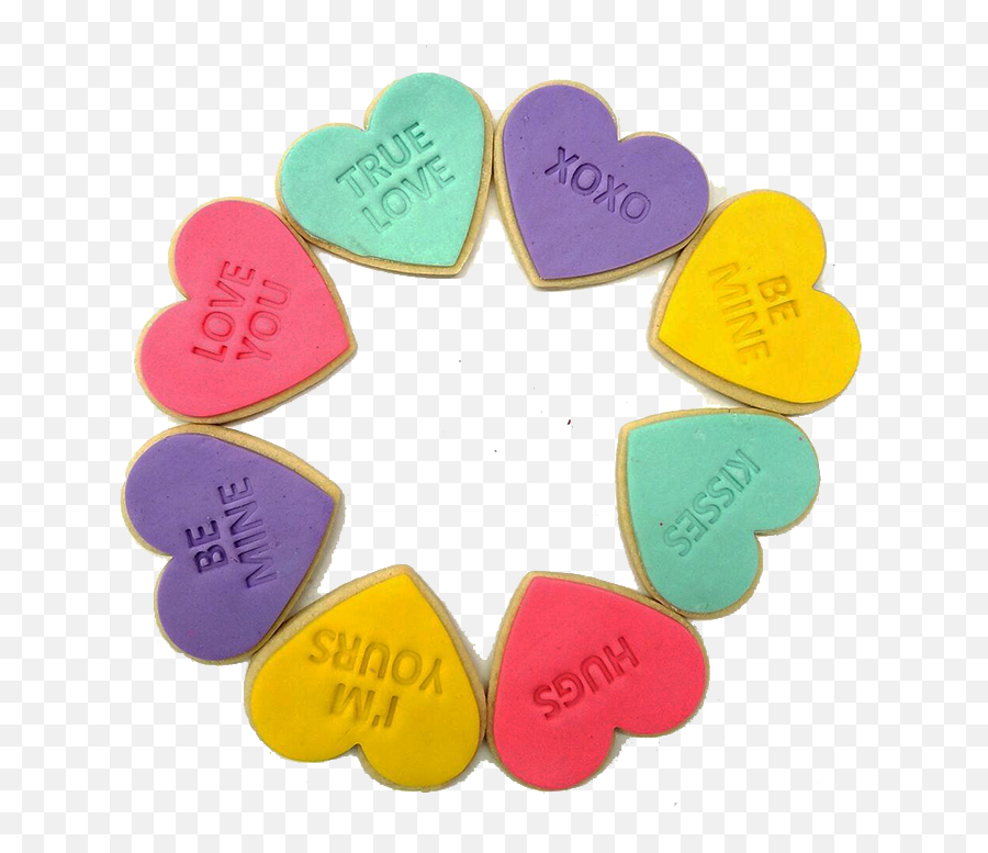 Valentineu0027s Day Conversation Heart Cookies Emoji,Heart With Bow Emoji Old Version