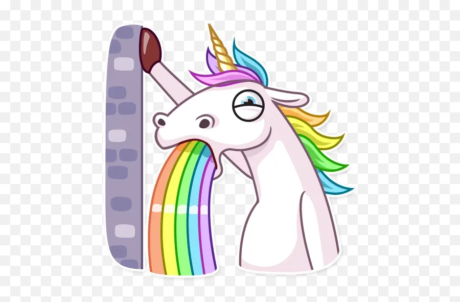 Unicornu201d Stickers Set For Telegram - Rainbow Unicorn Stickers Telegram Emoji,Unicorn Emoji Sticker