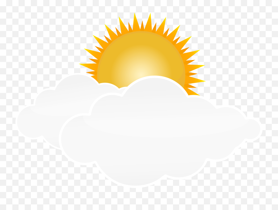 Sun Cloud - Sun Cloud Vector Png Emoji,Sun And Cloud Emoji