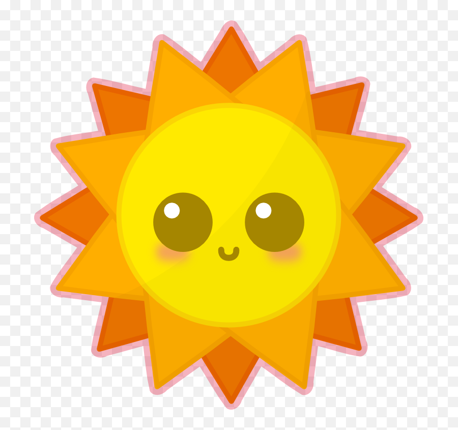 Desenhos Kawaii - Kawaii Sun Emoji,Emoticons Vetorizados