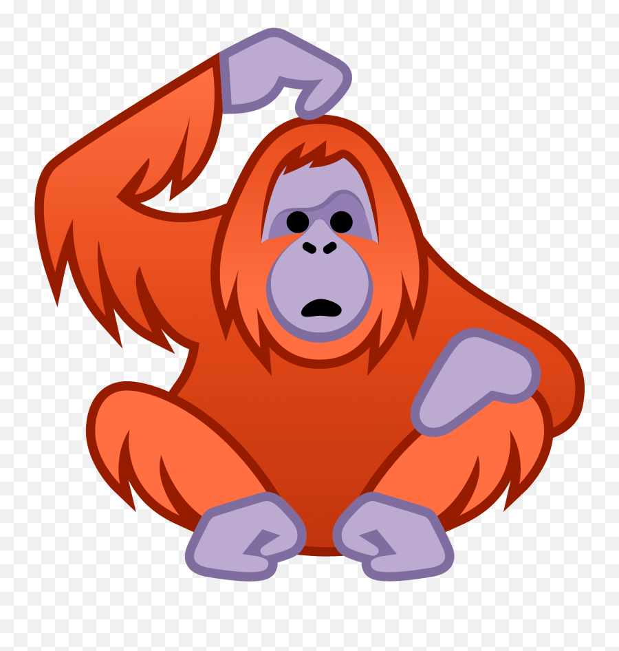 Orangutan Emoji Clipart - Orangotango Emoji,Gorilla Emoji
