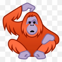 Orangutan Emoji Clipart - Orangotango Emoji,Gorilla Emoji