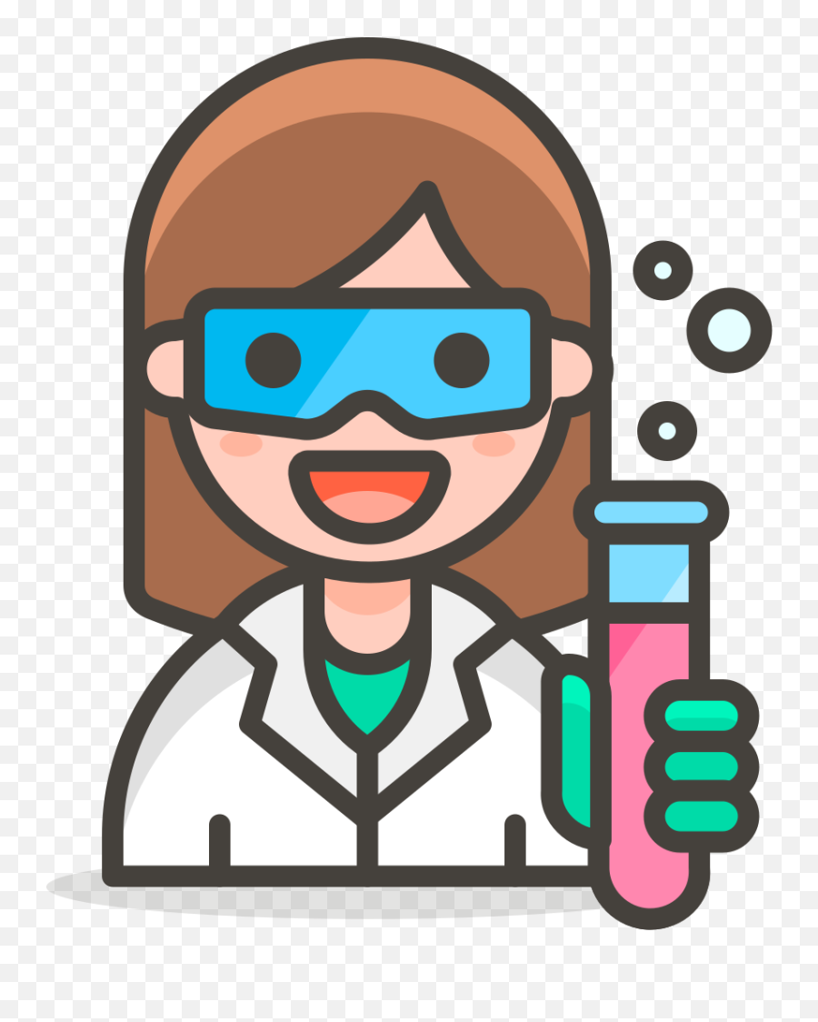 Woman Scientist Emoji Clipart Free Download Transparent - Scientist Icon,Women Emoji