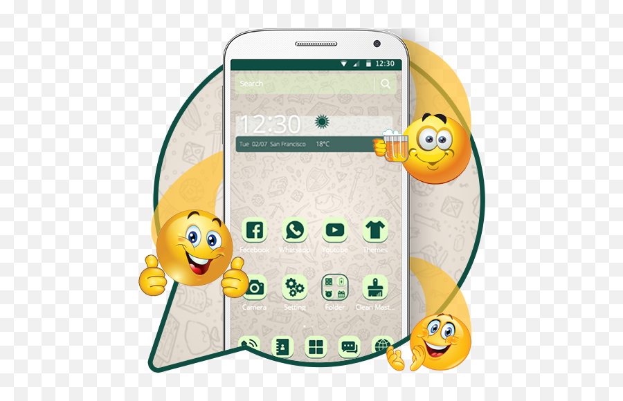 Launcher Theme For Whatsapp App Download 2021 - Free Smartphone Emoji,Download Emoticons For Android Phone
