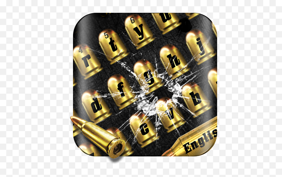 Download Gold Gunnery Bullet Keyboard - Teclados Para Celular De Balas Emoji,Emojis Para Teclado Go