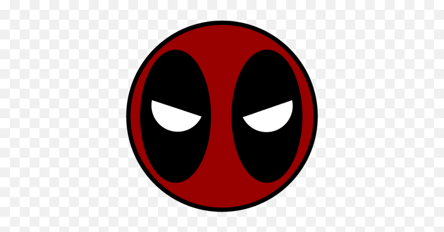 Face Deadpool Icon Png Transparent - Deadpool Logo Emoji,Dead Pool Emoticon